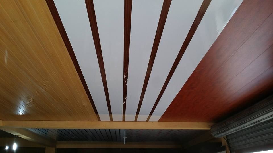 20cm x 6mm Flat PVC Ceiling Panels No Aspiration Wooden Design